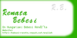 renata bebesi business card